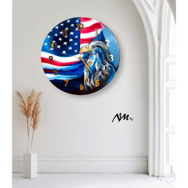 USA clock Completely hand painted